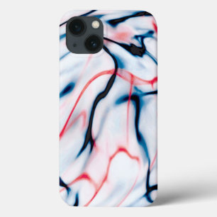 Blue and Red Marble Swirl Effect  iPhone 13 Case