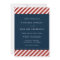 Blue and Red Nautical Stripes Wedding Invitation