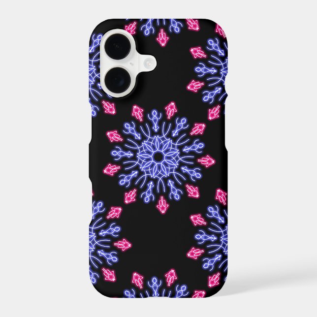 Blue and red neon flower (Back)
