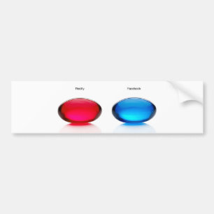 Blue and Red pill bumpersticker Bumper Sticker