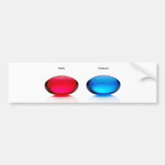 Blue and Red pill bumpersticker Bumper Sticker