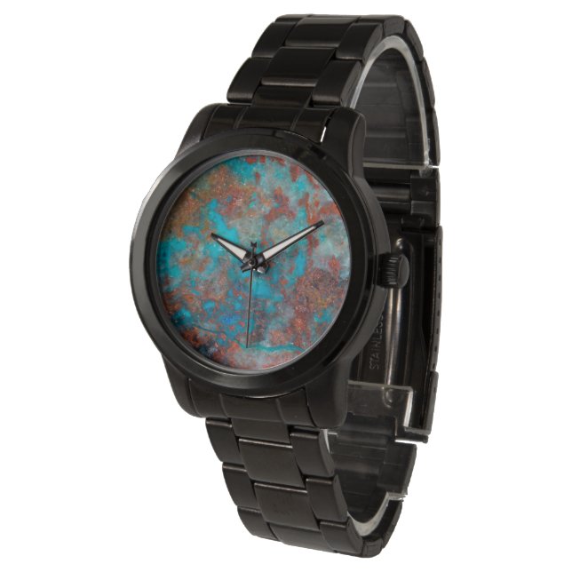 Blue And Red Shattuckite Watch (Angled)
