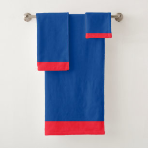 Blue And Red Sport Team Colours Bath Towel Set