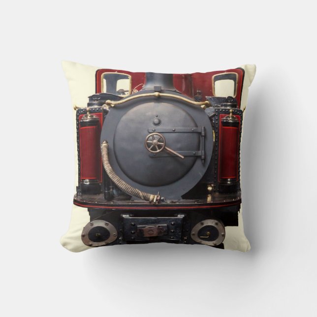 Blue And Red Train Cushion (Front)