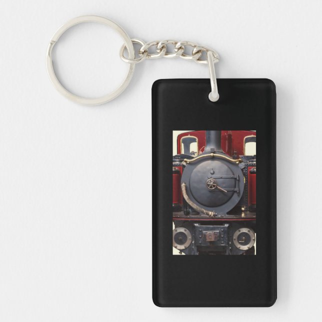 Blue And Red Train  Key Ring (Front)