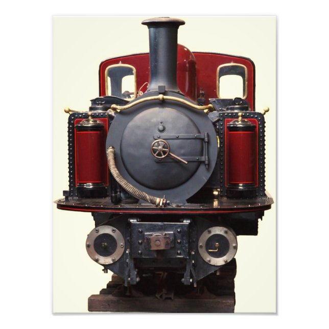Blue And Red Train  Photo Print (Front)