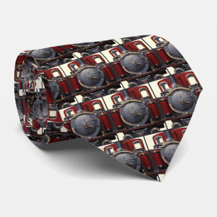 Blue And Red Train Tie