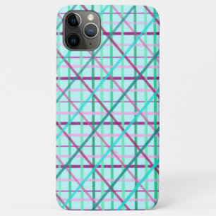 Blue and Rose Chequered Pattern iPhone 11 Pro Max Case