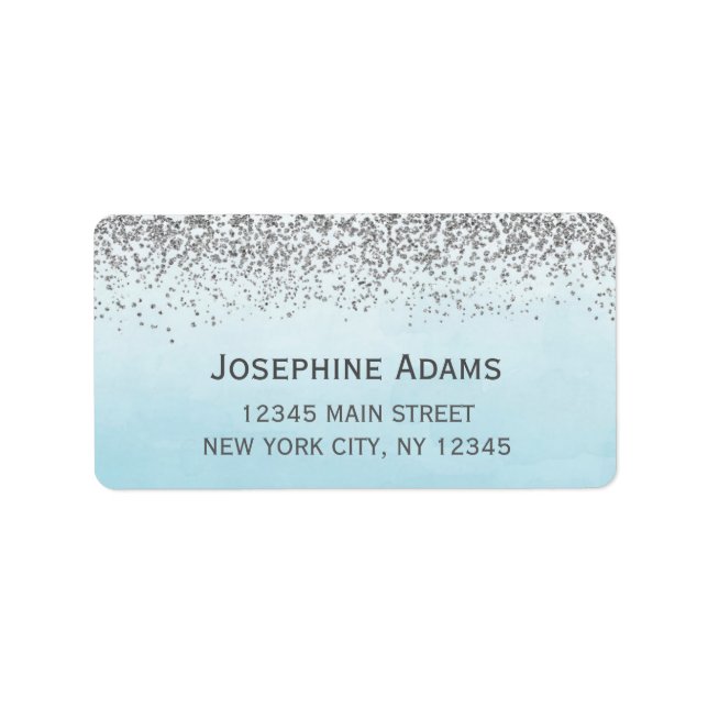 Blue and Silver Address Labels (Front)