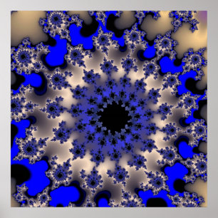 Blue and Silver Eye Poster