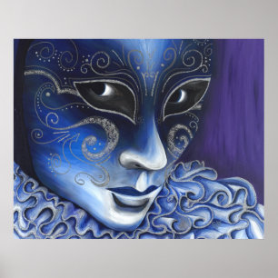 Blue and Silver Flair Poster