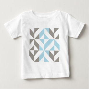 Blue and Silver Geometric ZigZag Baby T-Shirt