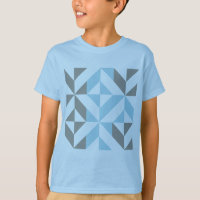 Blue and Silver Geometric ZigZag