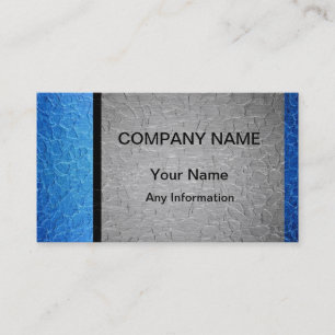 Blue and Silver Luxury Metallic 2 Business Card