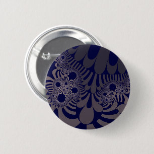 Blue and Silver Mod 6 Cm Round Badge