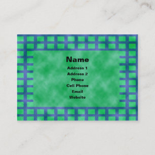 Blue and Squares Business Card