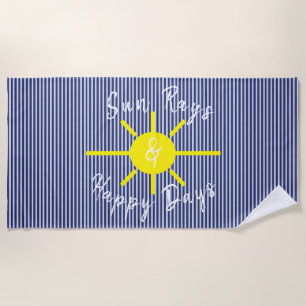 Blue and sunny beach towel