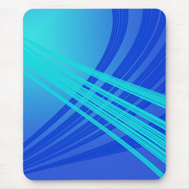 Blue and Teal Abstract Lines  Mouse Pad (Front)
