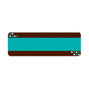 Blue and Teal Label Return Address Label