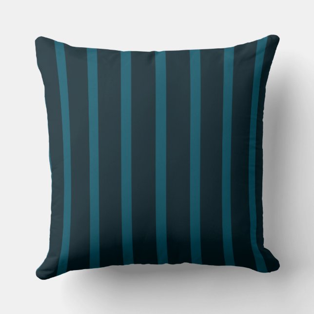 Blue and Teal Stripes Cushion (Back)