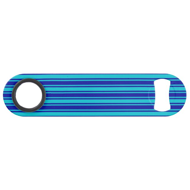 Blue and turquoise candy stripes (Front (Horizontal))