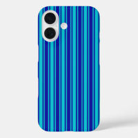 Blue and turquoise candy stripes Case-Mate iPhone 