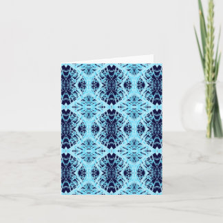 Blue and turquoise lace, note card