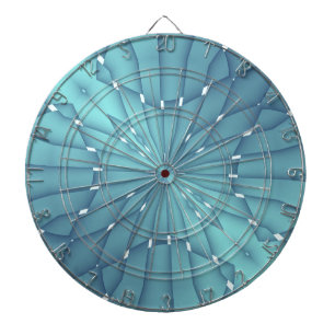 Blue and Turquoise Metallic Star Dartboard
