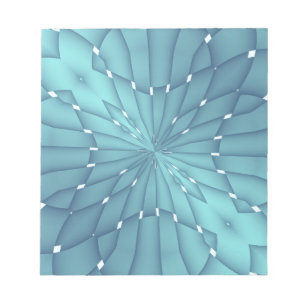 Blue and Turquoise Metallic Star Notepad