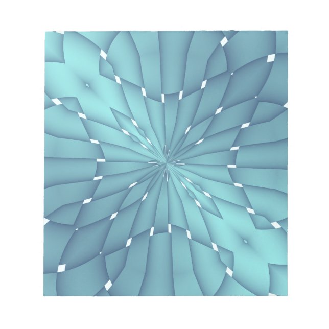 Blue and Turquoise Metallic Star Notepad (Front)