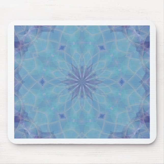 Blue and Turquoise Mouse Pad (Front)