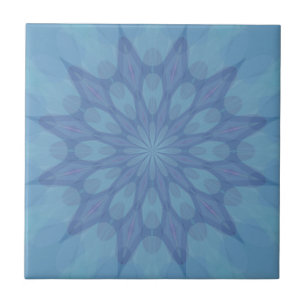 Blue and Turquoise Pattern 2 Ceramic Tile