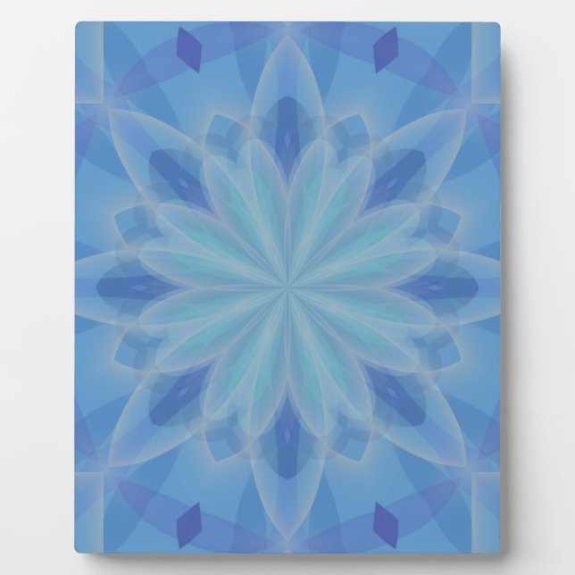 Blue and Turquoise Pattern 5 Plaque (Front)