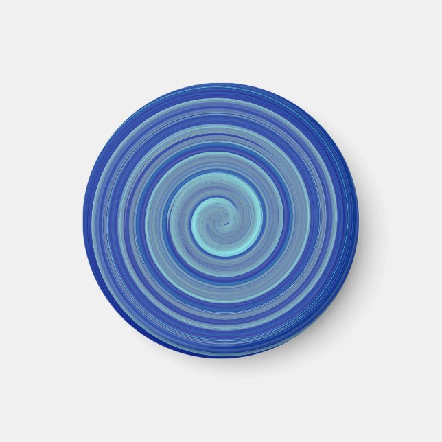 Blue and turquoise spiral magnet (Front)