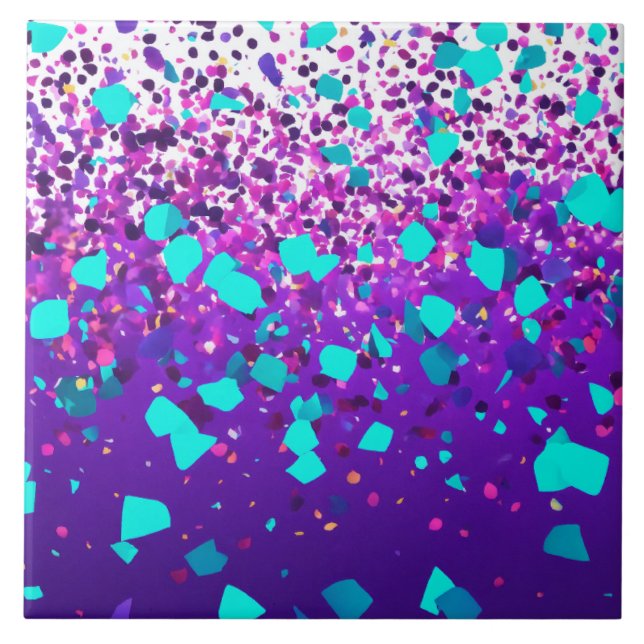 Blue and Violet Ceramic Tile (Front)