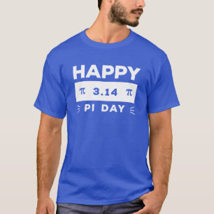 Blue And White 3.14 Happy Pi Day T-Shirt