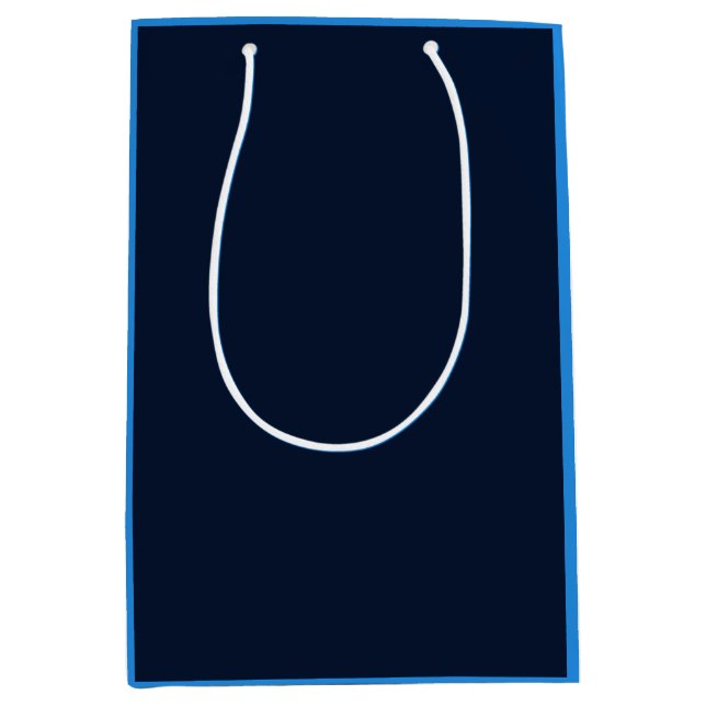 Blue and white abstract   medium gift bag (Front)