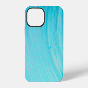 Blue and white abstract painting iPhone 12 case