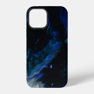 Blue and white abstract painting iPhone 12 case