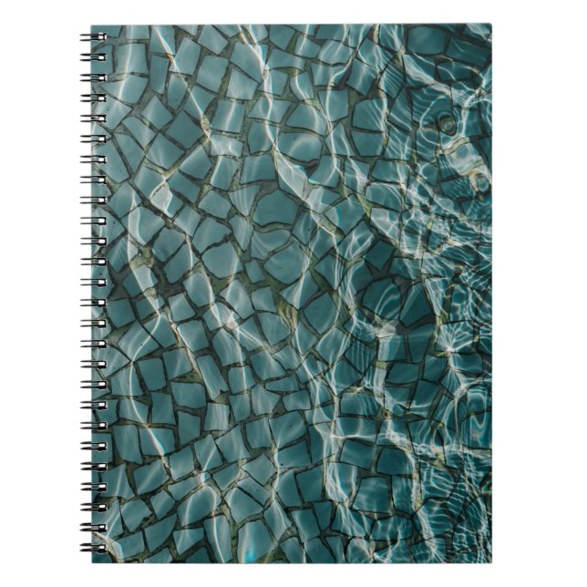 Blue and white abstract painting notebook (Front)