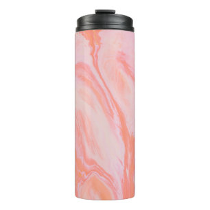 BLUE AND WHITE ABSTRACT PAINTING THERMAL TUMBLER