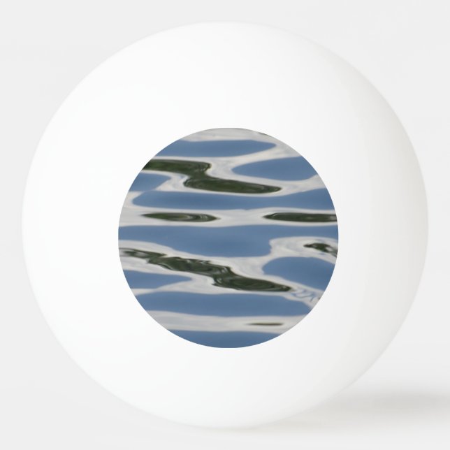 Blue And White Abstract Pattern Ping Pong Ball (Front)