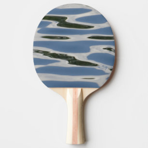 Blue And White Abstract Pattern Ping Pong Paddle