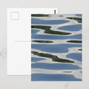 Blue And White Abstract Pattern Postcard