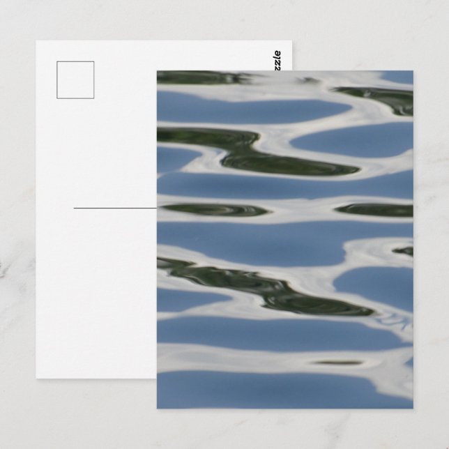 Blue And White Abstract Pattern Postcard (Front/Back)