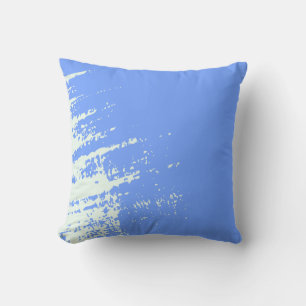 Blue and White Abstract Pattern Seaside Cushion