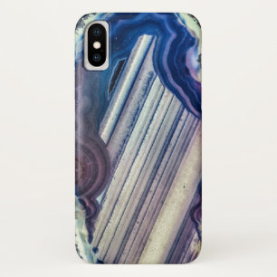Blue and White Agate Mineral Stones Cell Case