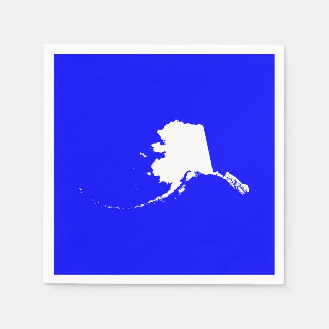 Blue and White Alaska Napkin (Front)