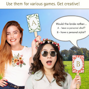 Blue and White Bachelorette Party Game Fans