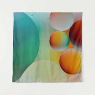 BLUE AND WHITE BALLOONS ON WHITE SURFACE TAPESTRY